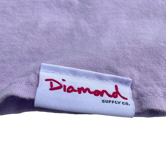 Diamond‎ Supply Co Lady Woman Poolside Pink Purple T Shirt Sz Medium Graphic - Picture 3 of 6